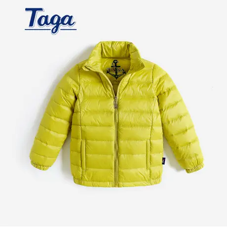 【清仓款】TAGA童装男童轻薄羽绒服中大儿童冬装新款外套中长款图片